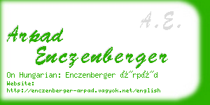 arpad enczenberger business card